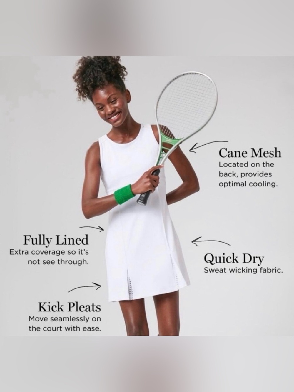 Tuckernuck TNuck Sport Victoria Tennis Dress White Cane Lace Trim M NWOT - Picture 7 of 7